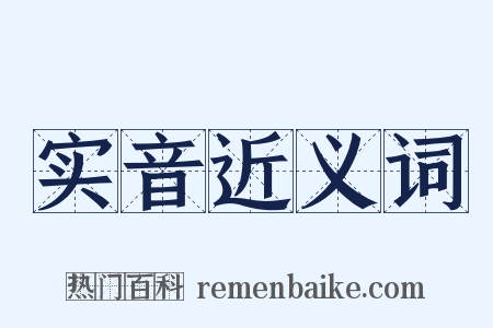 实音近义词是什么意思的图片